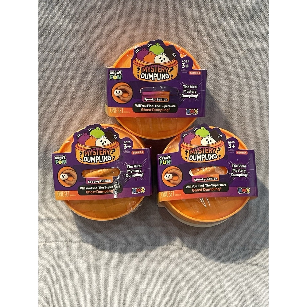 NEW Set of 3 - Mini Mystery Bun Squishy Dumpling Fidget Fun - Spooky Edition